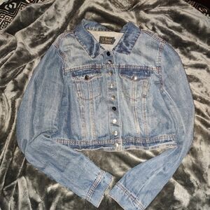 Ci Sono Cropped Denim Jacket Size L